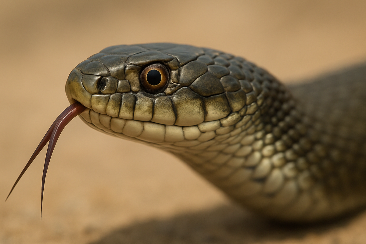 Змея высовывает язык — не чтобы нападать, а чтобы изучать окружающий мир. Именно так она «нюхает» и строит химическую карту пространства.