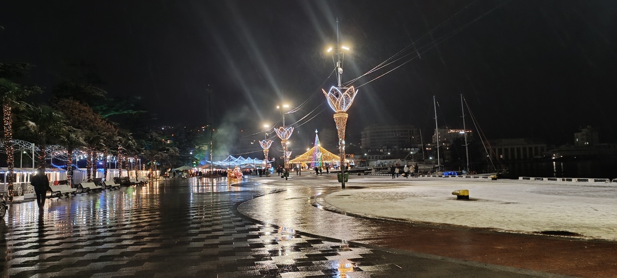 Набережная Ялты, январь