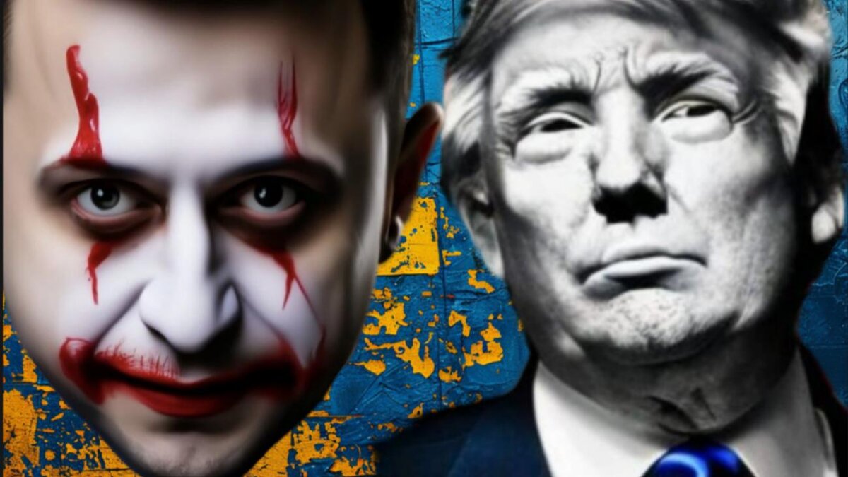   Зеленский и Трамп. Иллюстрация: коллаж "Блокнота"