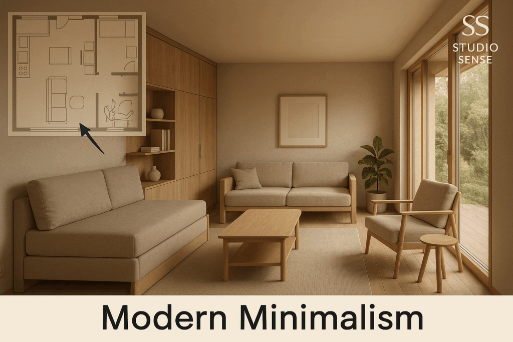    Минималистичный интерьер маленького дома декор Keri