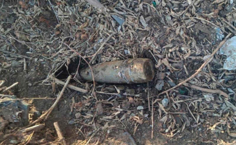    Снаряд, найденный в Челябинске. Фото: пресс-служба Росгвардии.
