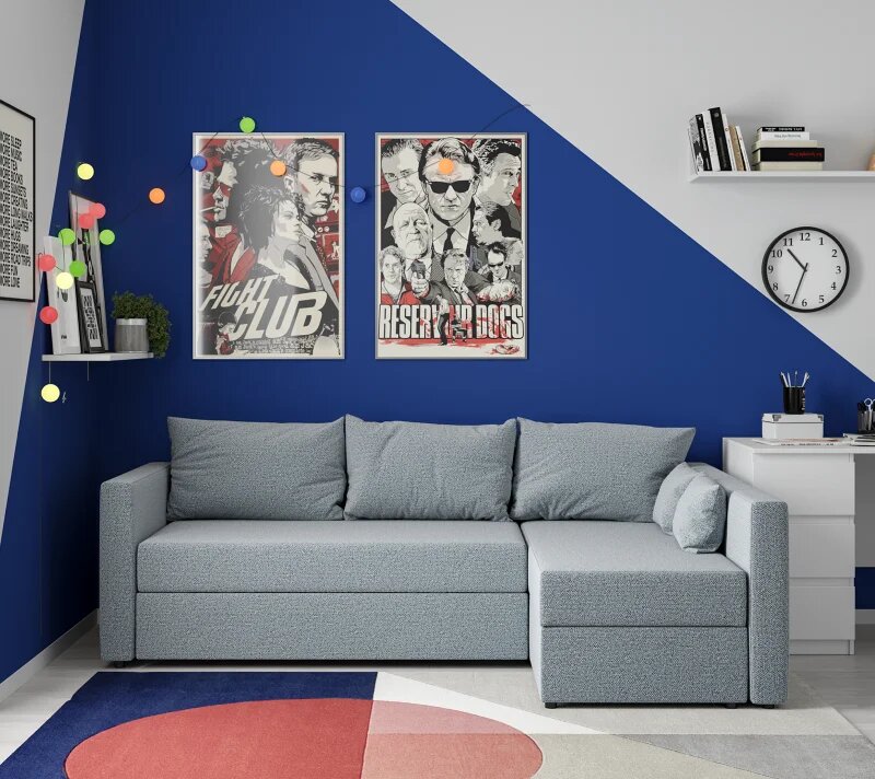 Угловой диван с длинным подлокотником Valo Malmo мятный 15