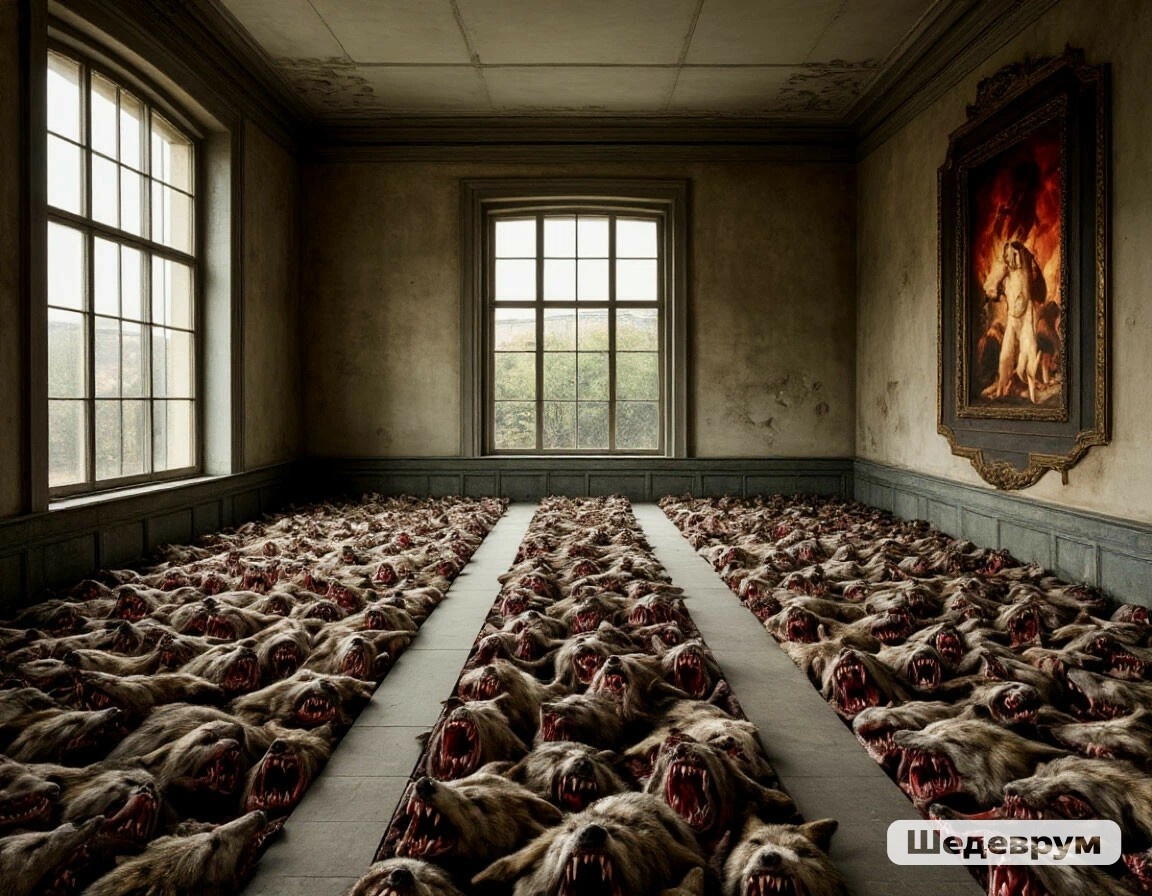 Все три картинки вообще не передают то, что было в реальности, но на этой и следующей картинках волки хорошо получились, довольно похоже. 