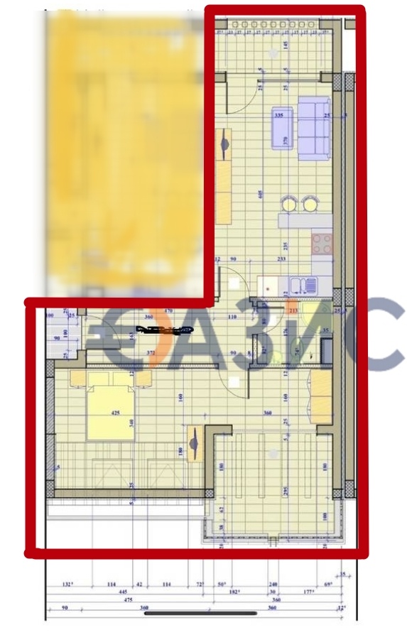 Планировка апартамента в комплексе Калия,