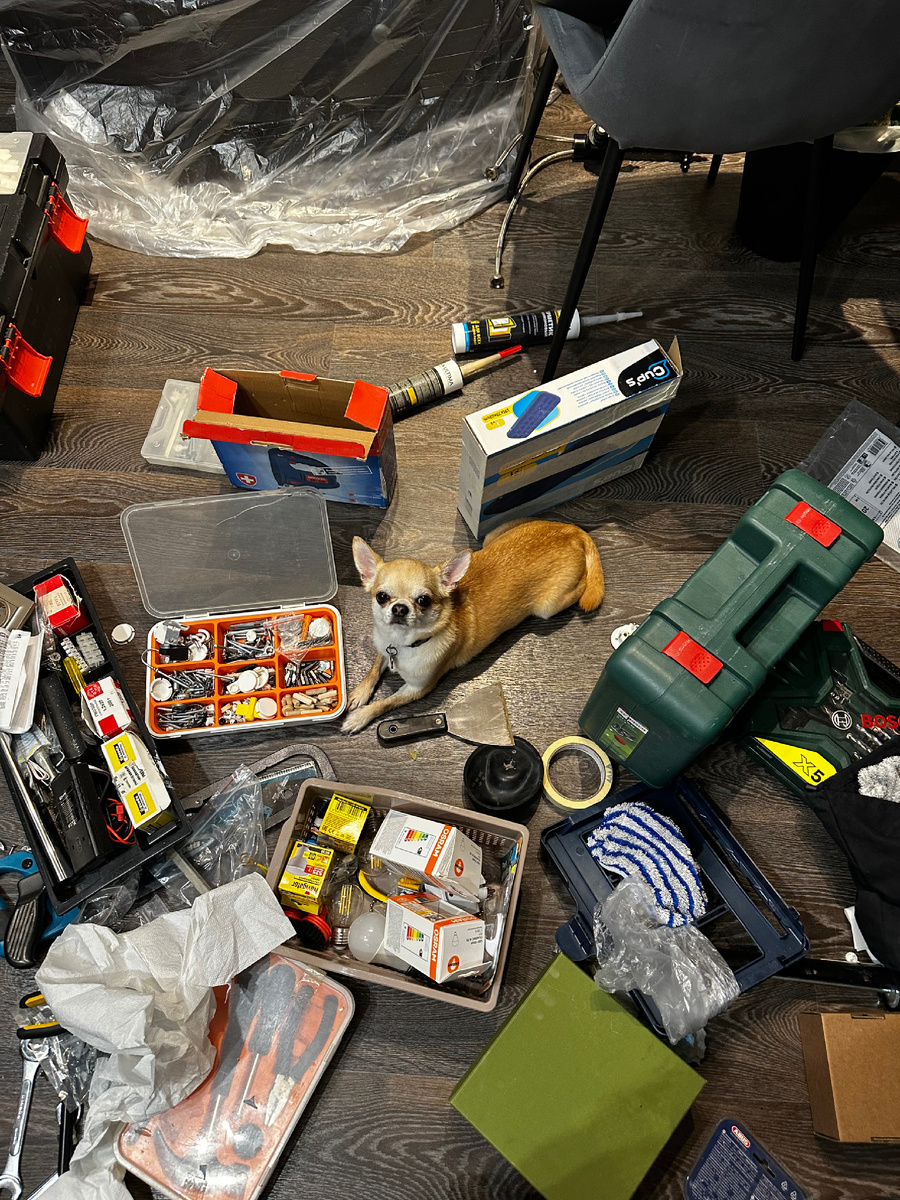 В моменты, когда я чувствую, что накопилась усталость, мне очень помогает что-нибудь затеять дома. Если еще не видели, то в Телеграм показала небольшое обновление на кухне. Сделали мы его в том числе благодаря вашим комментариям. Не хотим на этом останавливаться и еще кое-что из ваших советов добавим через пару недель.