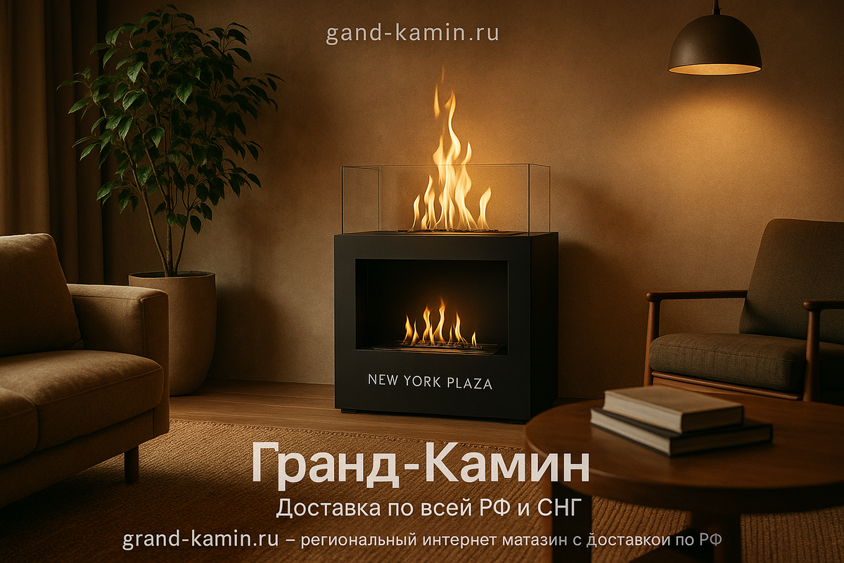    Биокамин New York Plaza: как создать уютный интерьер без вреда для экологии и экономии энергии Kamin