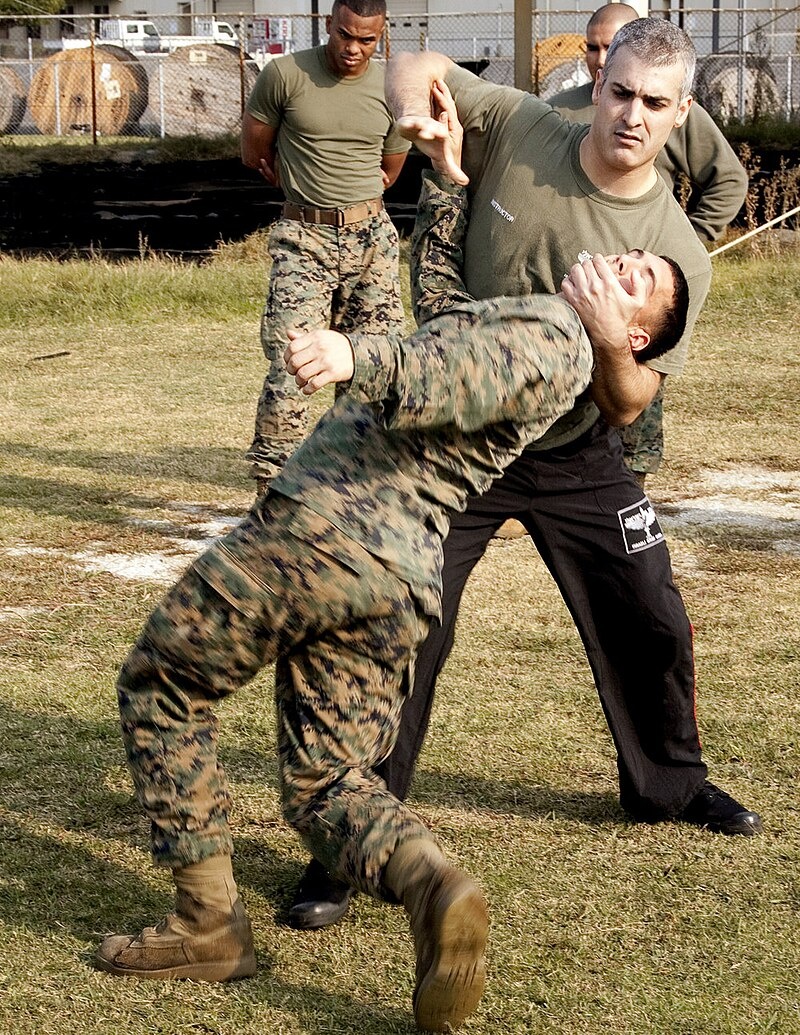 Фото с сайта https://en.wikipedia.org/wiki/File:Krav_maga_instructor_David_Kahn_training_United_States_Marines_in_Iwakuni,_Japan.jpg