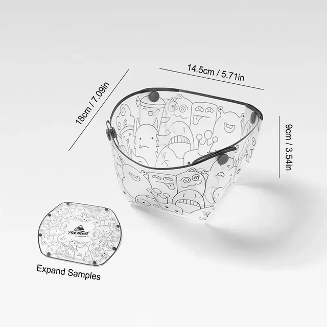 Листок из пластика превращается в миску в том числе и для жидкой пищи