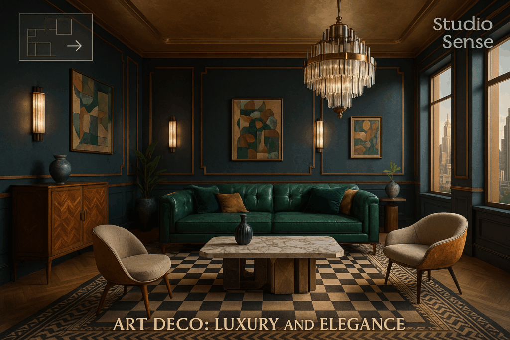    Дизайн интерьера Ар-Деко 2025 роскошный стиль Keri