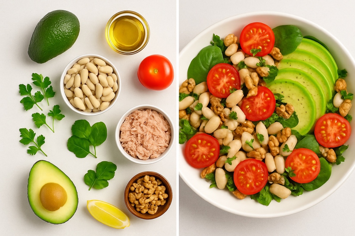 Салат с тунцом и фасолью