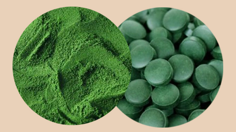 Традиционно, спирулина выпускается в двух формах - порошок и таблетки.