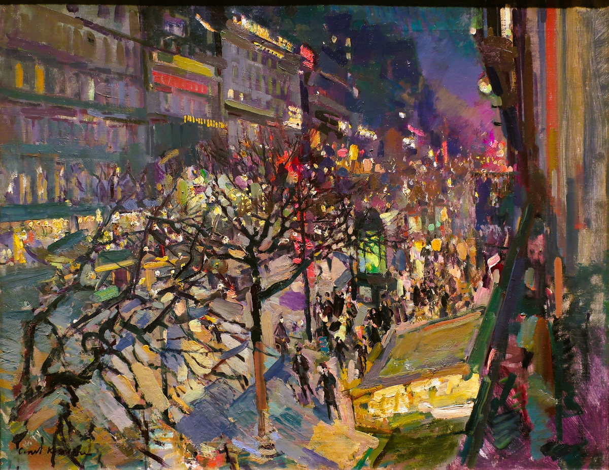 «Бульвар Монмартр ночью». 1922