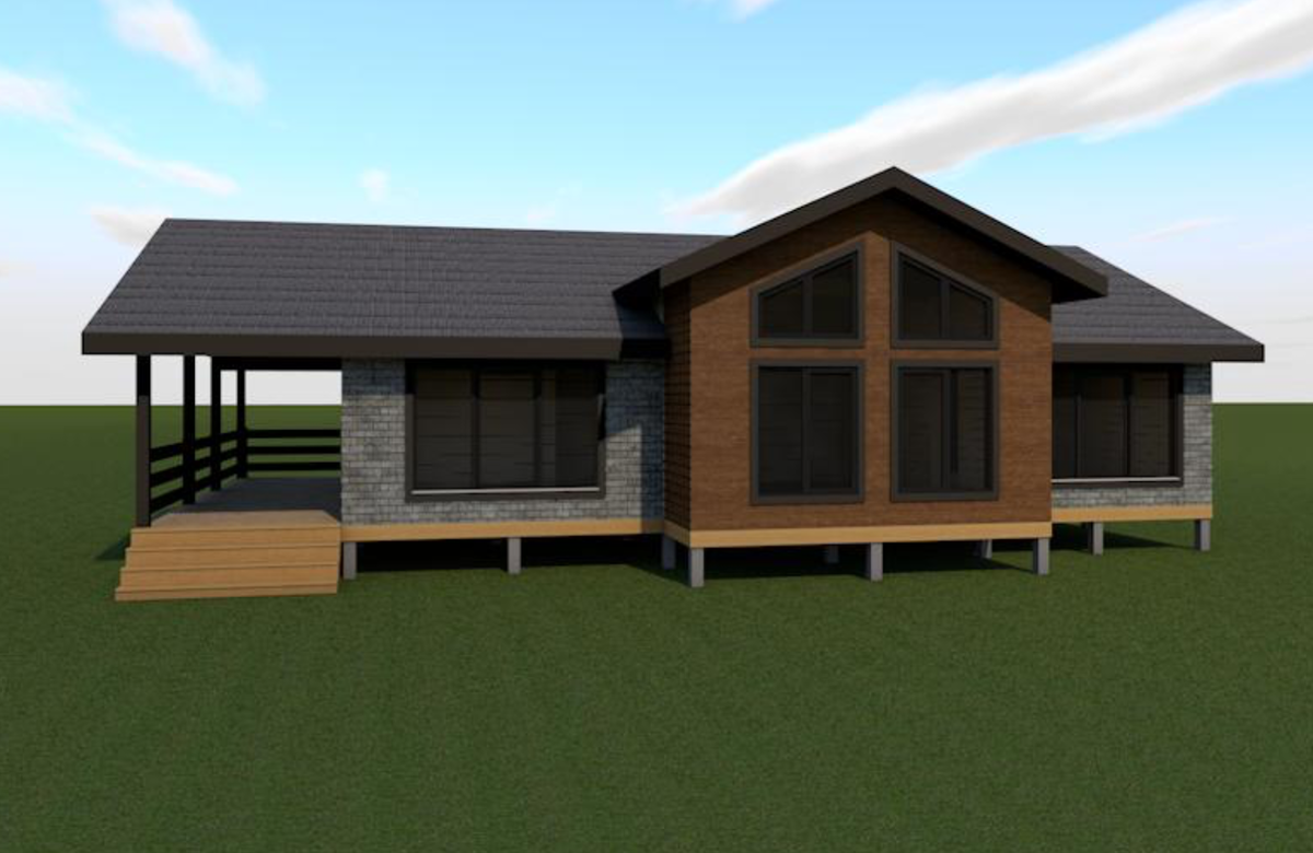 Рендер дома, автор проекта — строительная компания «Квартал»