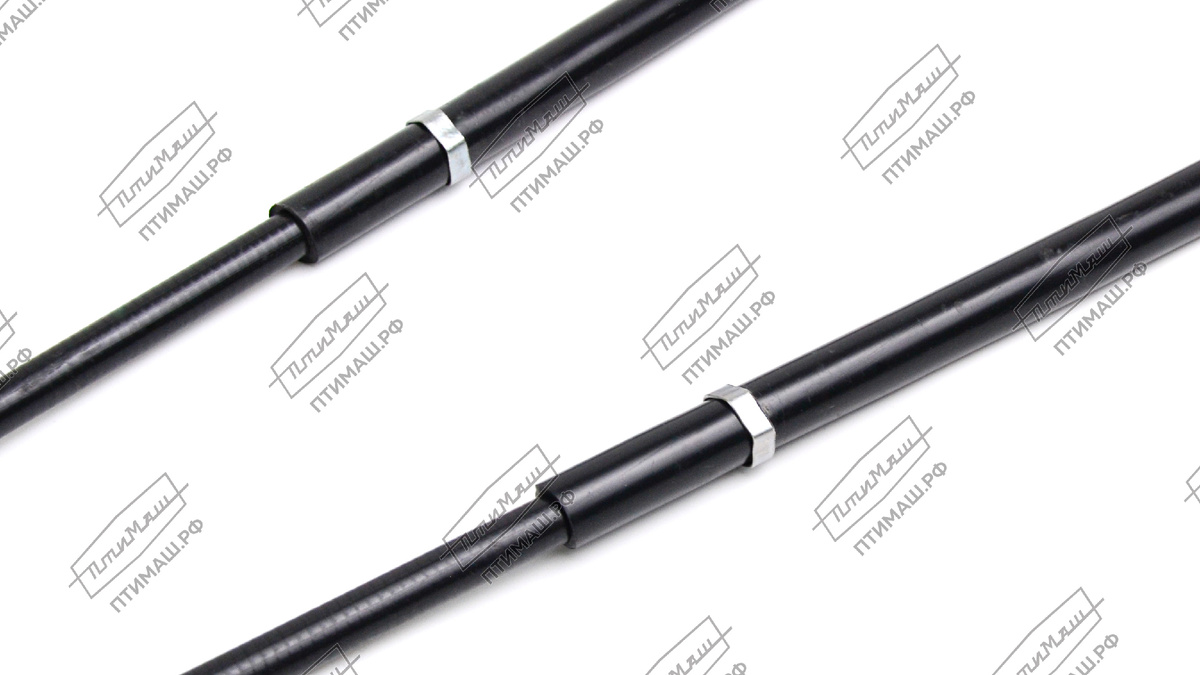 Трос ручника в мягкой оплетке (с пластиковыми и металлическими наконечниками)