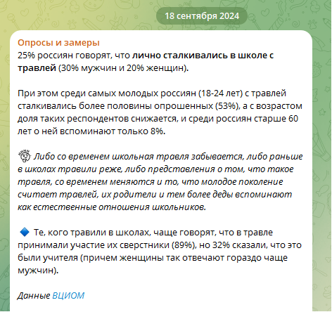 По данным телеграм-канала "Опросы и замеры"