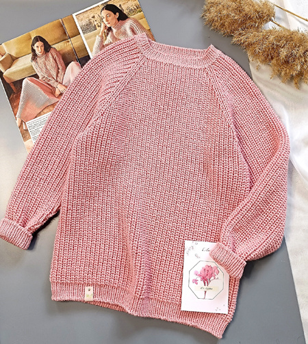 Джемпер полупатентным узором