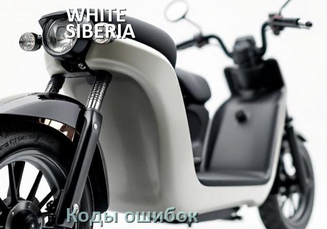 
Коды ошибок электроскутера WHITE SIBERIA что означает 21, 14, 01, 03, E10, 06, 15, E5