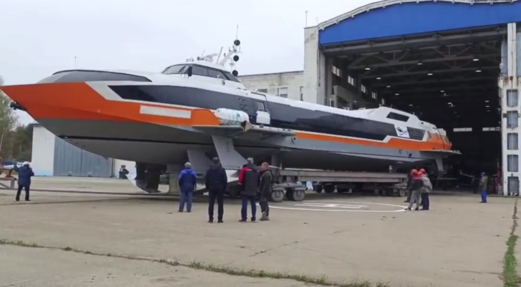 В Нижнем Новгороде готовят к спуску на воду новый "Метеор 120Р" / Фото: "Центральное конструкторское бюро по судам на подводных крыльях им.Р.Е. Алексеева", ОАО  📷
