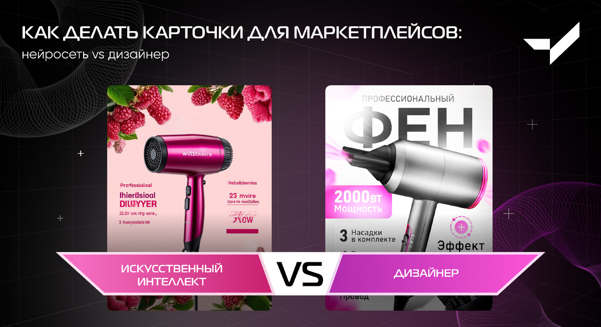 Карточки для маркетплейсов: нейросеть vs дизайнер