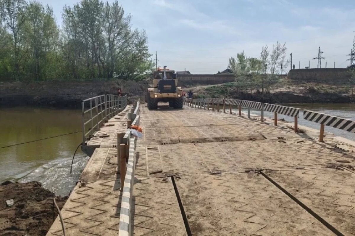    В Соль-Илецком ГО для движения открыт понтонный мост