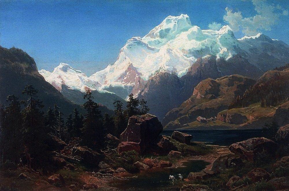 "Швейцарский вид", А.К. Саврасов, 1862. Частное собрание.