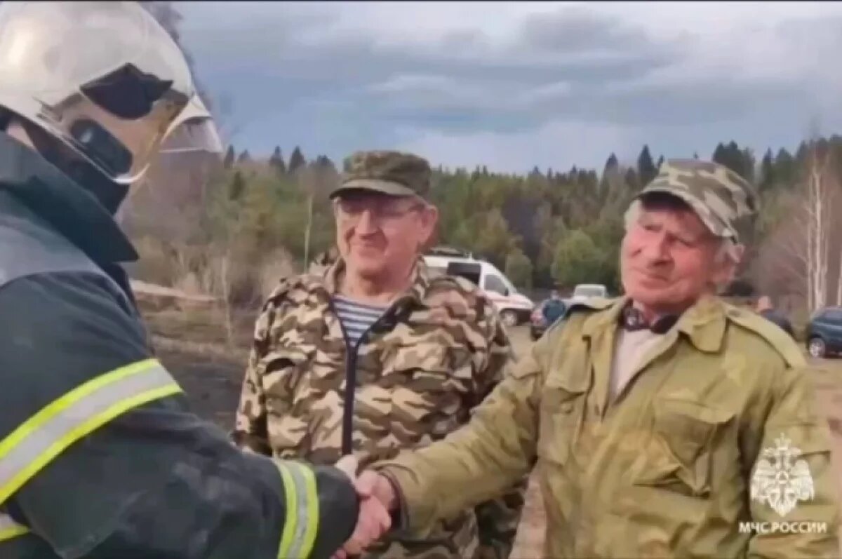    Два пенсионера из Удмуртии помогли ликвидировать лесной пожар