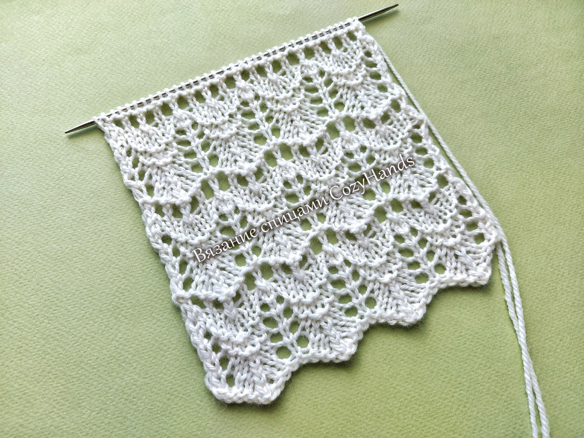 Красивейший ажурный узор спицами