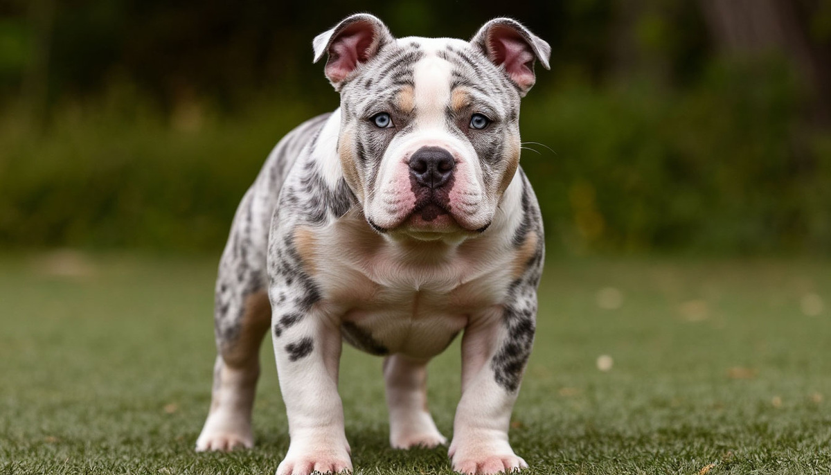 Американский булли окраса мерле