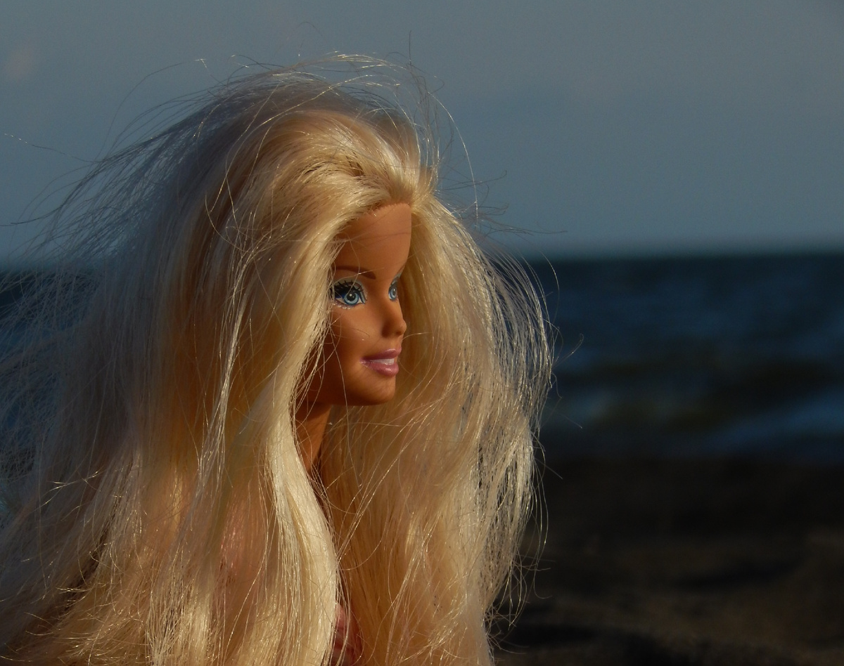 Барби на берегу моря.