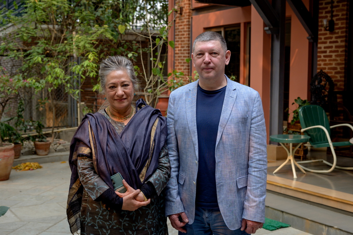 Доктор Суриков и принцесса Непала Джйоти Шах в её резиденции