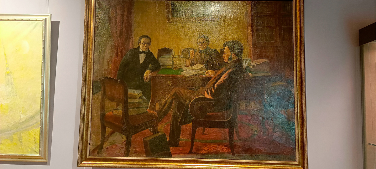 Чукомин П. П. "Ершов в гостях у Пушкина", Тобольск, 1935. Музей истории управления Сибирью Дворец наместника