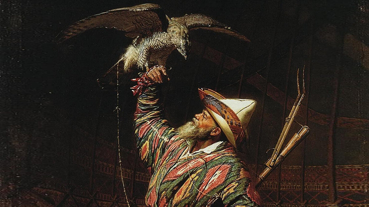 Богатый киргизский охотник с соколом - itexts.net