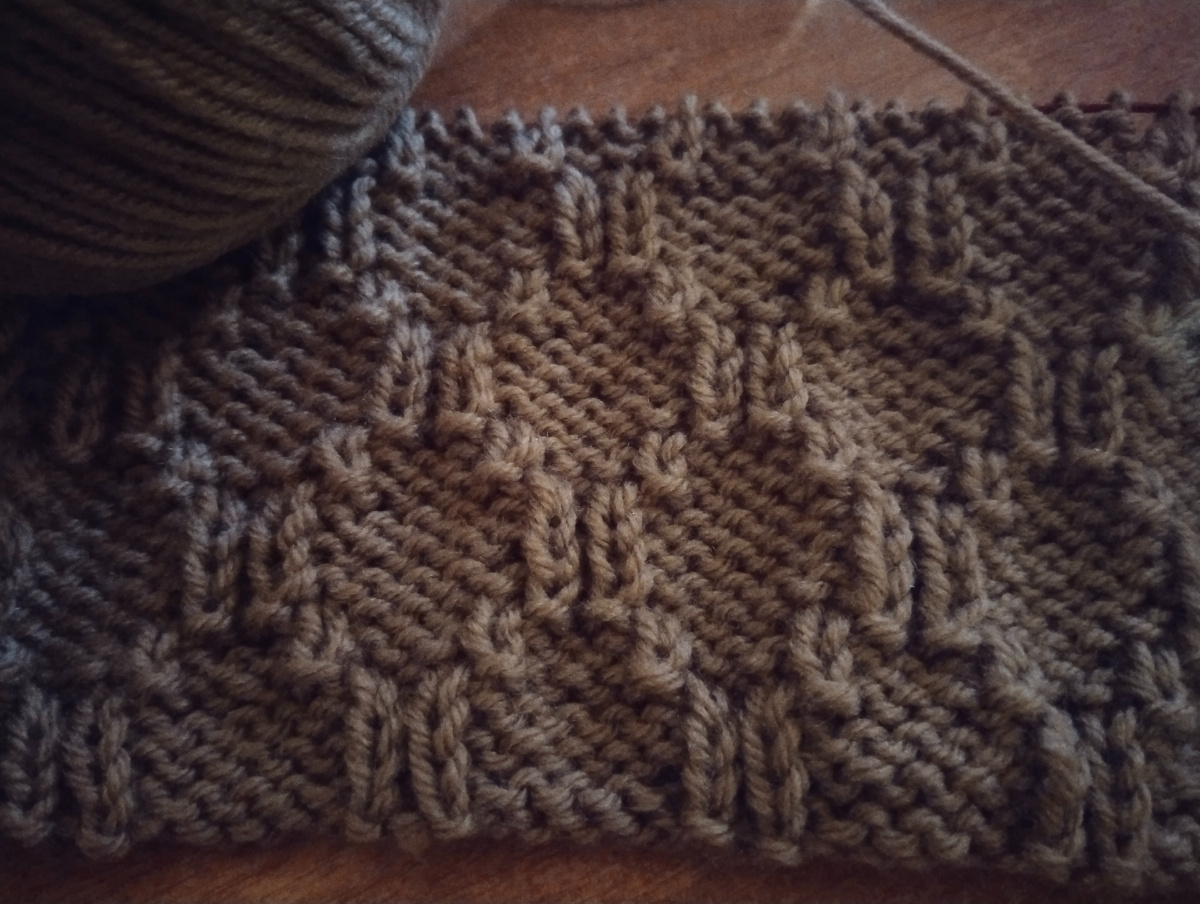 Образец узора. Вязала пряжей "кроха".