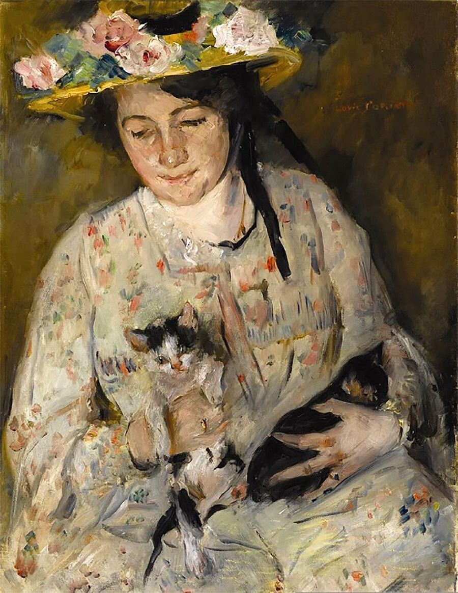Молодая женщина с кошками / Young woman with cats. 1904