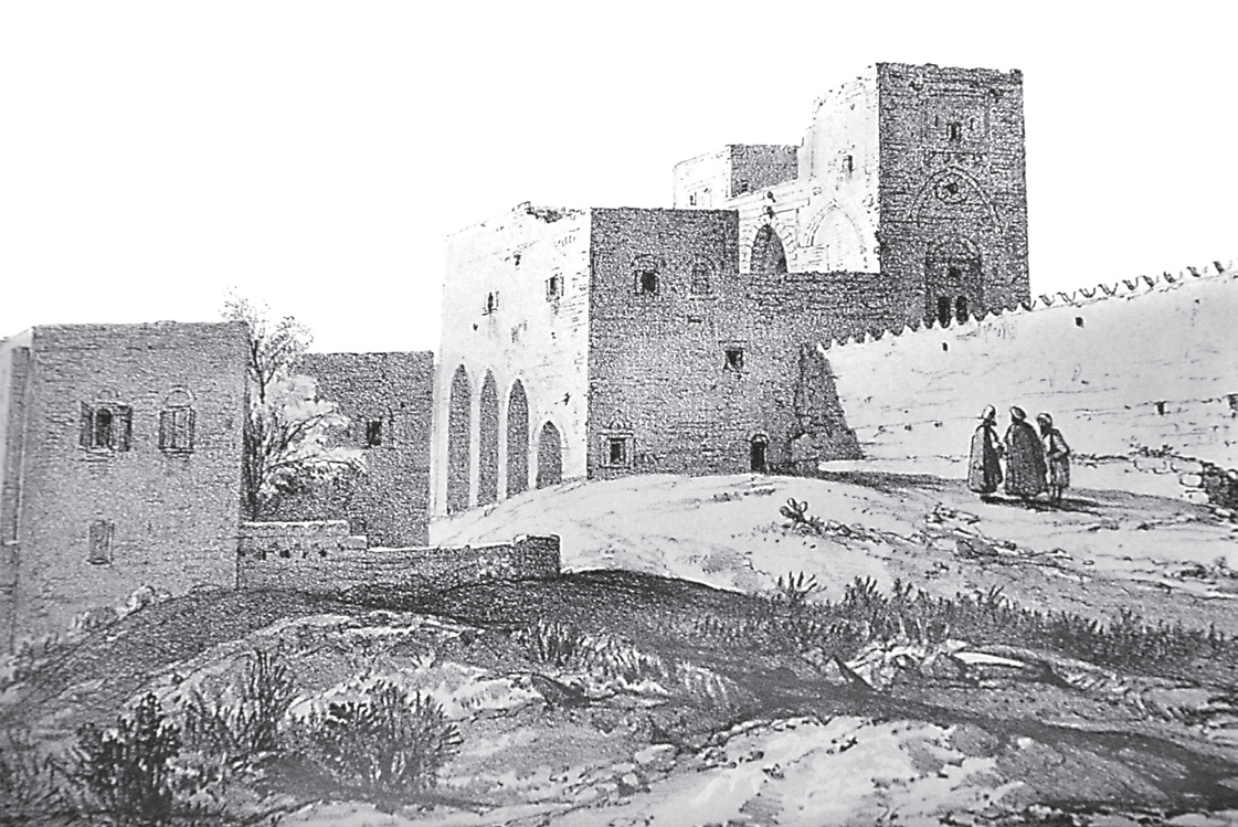 Оборонительные сооружения Бейрута (Leon de Laborde. Voyage de la Syrie. — Paris: Firmin Didot Editeurs, 1837. — Pl. XXVII, № 56)