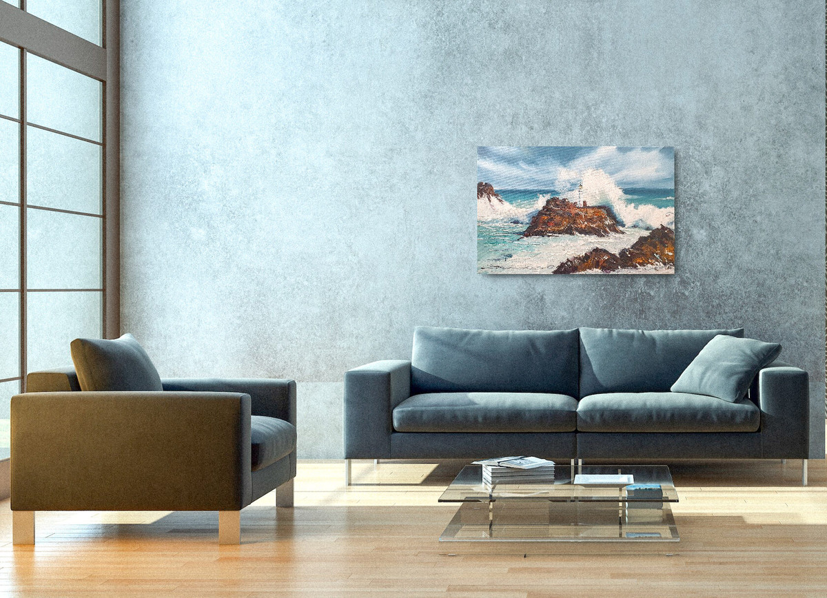 Картина "Маяк. Шторм" 2020г. Автор Олег Зеликов