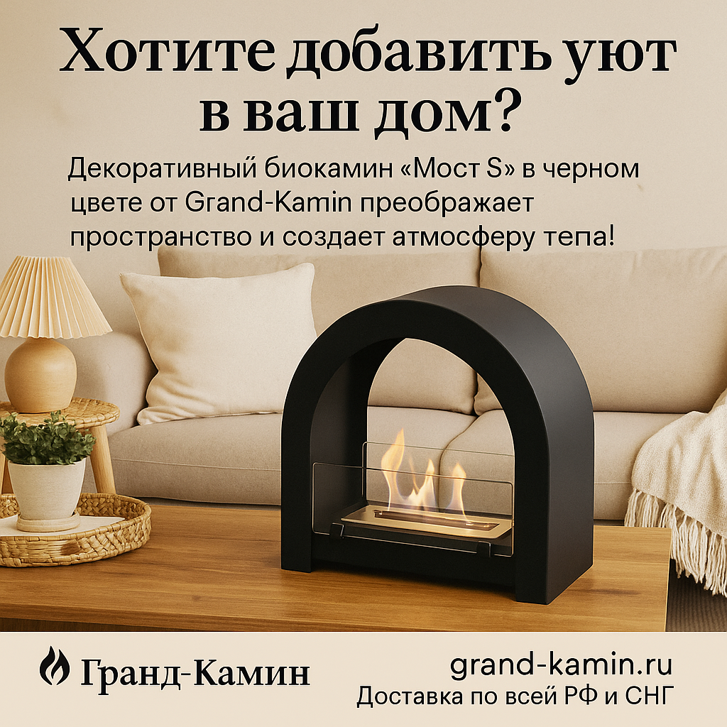    Как биокамин 'Мост S' преобразит ваш дом: уют, стиль и безопасность в одном решении Kamin