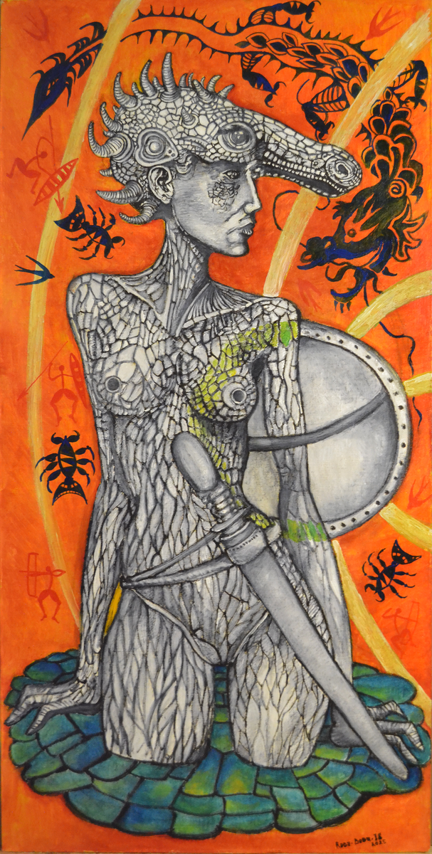 Картина гуашью на холсте и оргалите. "Странная для жракона. Странная для принцессы" Художник Roba*Boba*IS