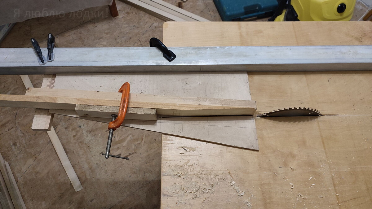 Срезал фаски 1:12 для склеивания "на ус"