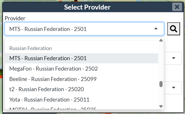 Выбираем нужного оператора