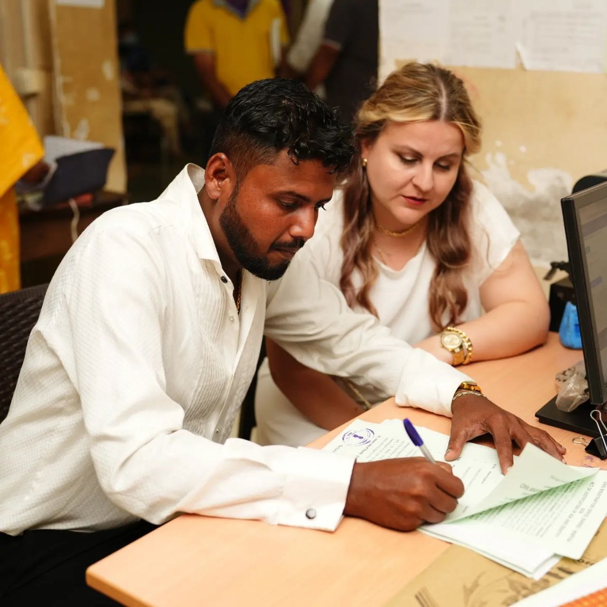 Обстановка совсем не торжественная