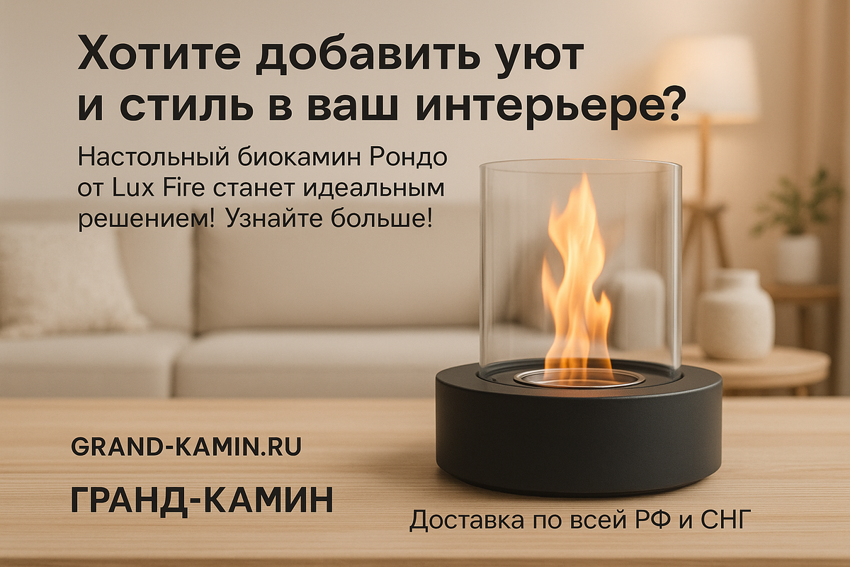    Как биокамин Рондо превратит ваш дом в уютный оазис: секреты стиля и комфортного использования Kamin