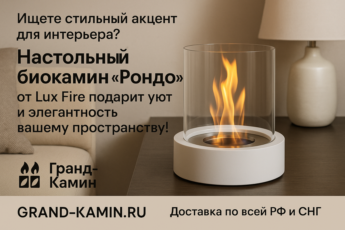    Биокамин Рондо от Lux Fire: как создать идеальный уют и стиль в вашем интерьере за считанные минуты Kamin