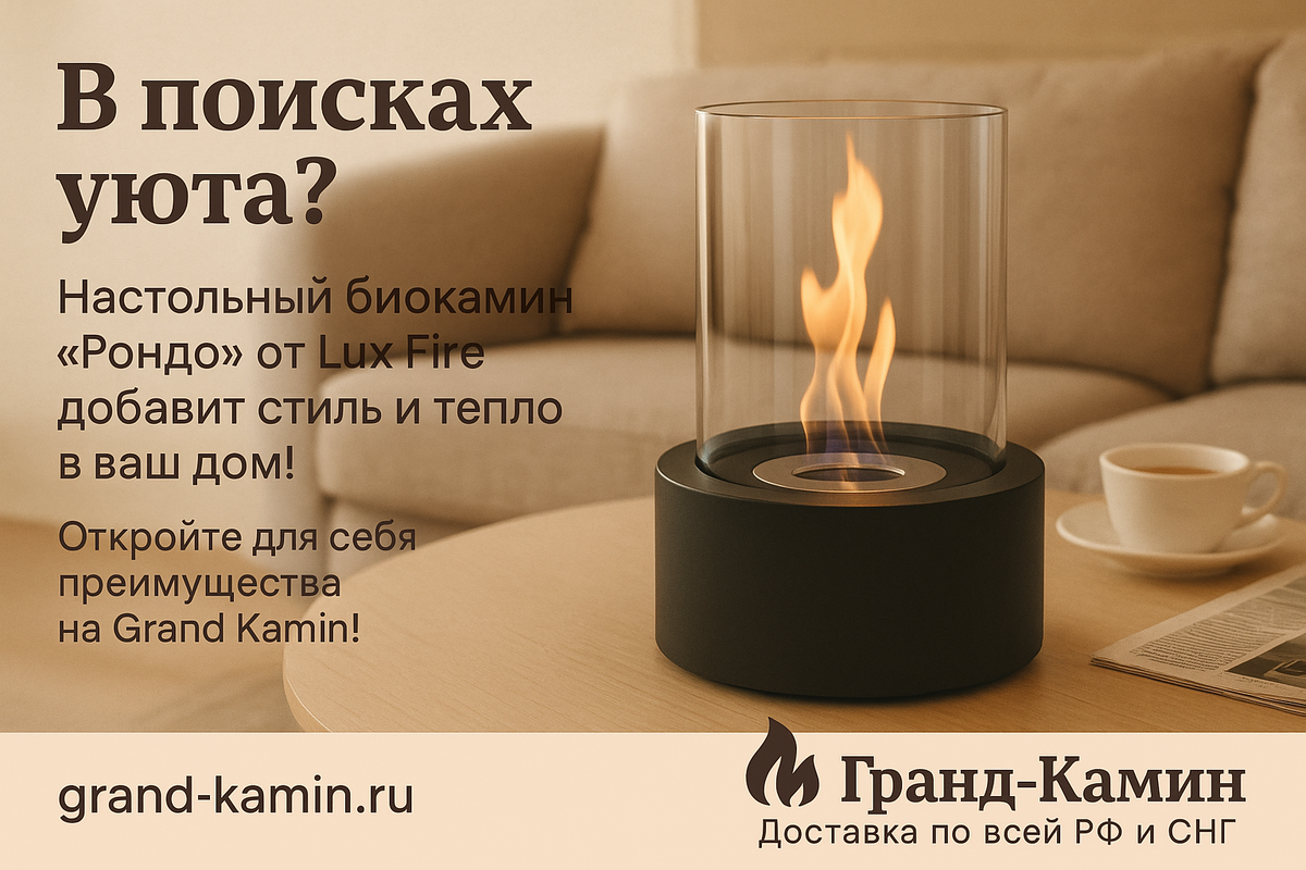    Как биокамин Рондо превратит ваш дом в уютное произведение искусства и создаст атмосферу тепла и гармонии Kamin