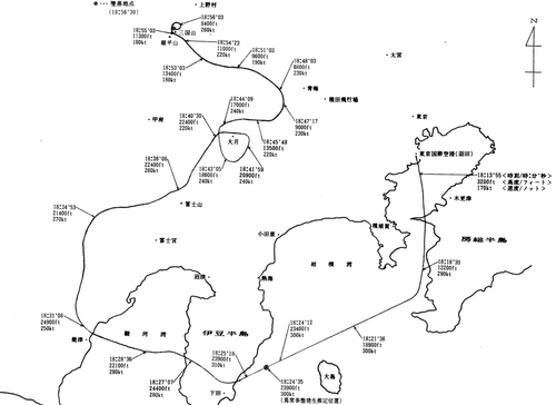 Схема полета Japan Airlines 123.