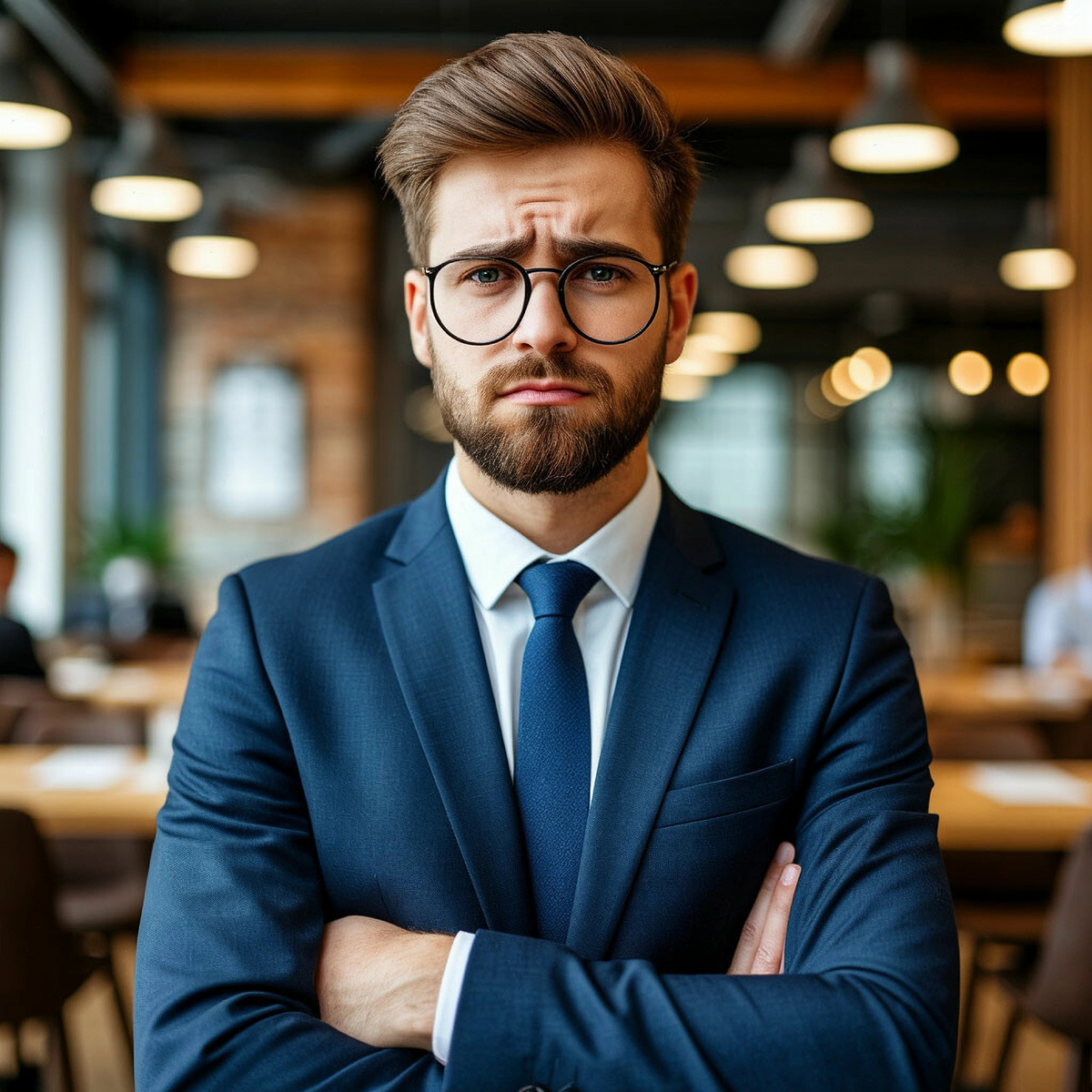 Недовольный бизнесмен.