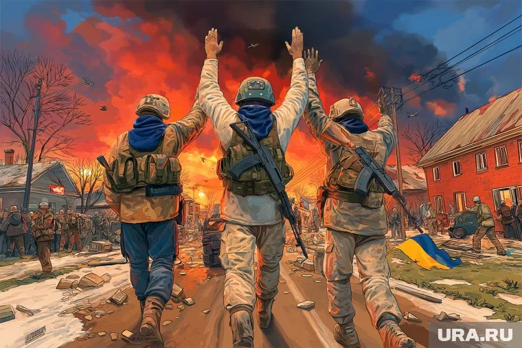 Солдаты ВСУ массово сдаются в плен целыми группами
Фото: Создано в Midjourney © URA.RU