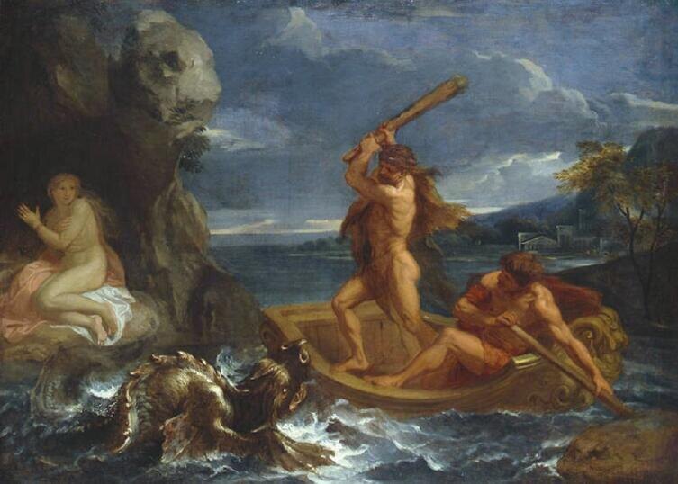    Шарль Лебрен, «Геракл спасающий Гесиону», 1655 г., общественное достояние