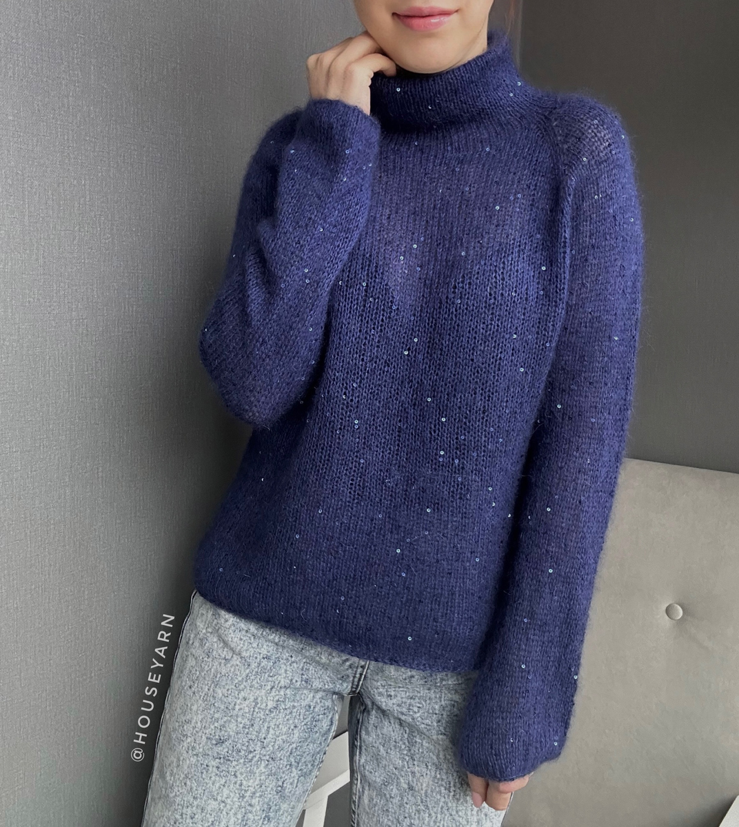 Свитер Aurora (мохер на шелке, пайетки на хлопке)