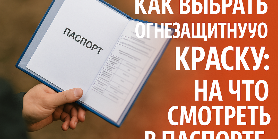 🧯 Как выбрать огнезащитную краску: на что смотреть в паспорте